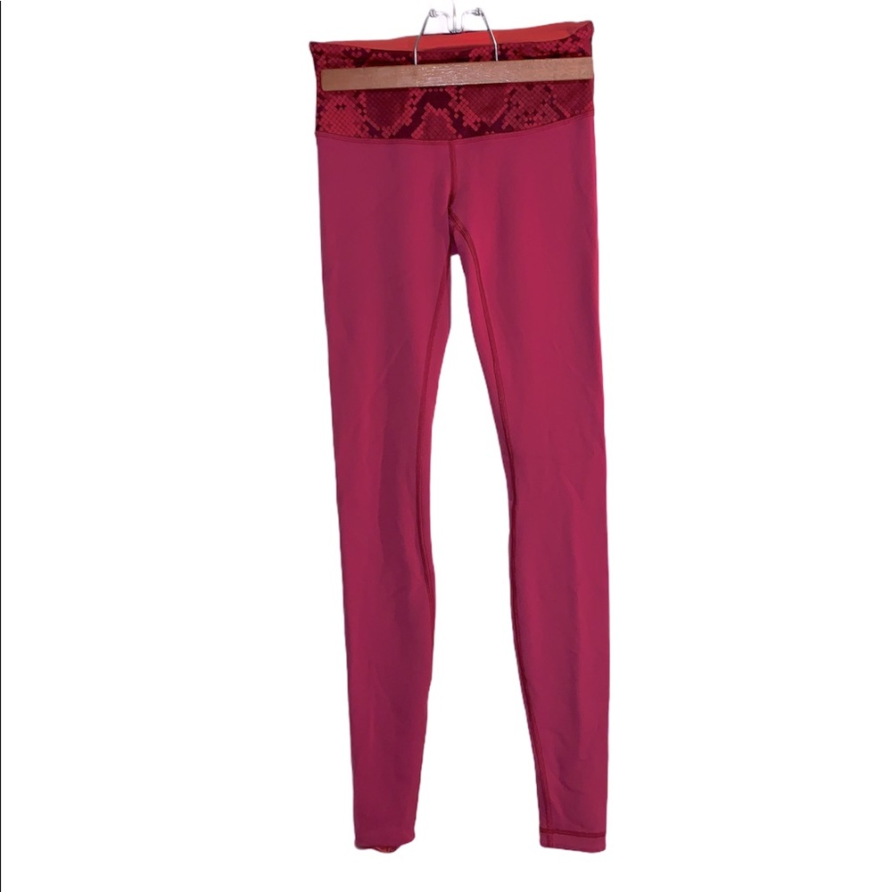 Lululemon leggings in burgundy/orange